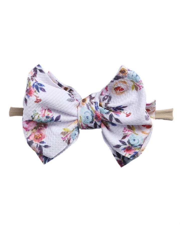 Bambimici Dalia Assorted Ribbon Bow Headband For Babies Grey - Image 2