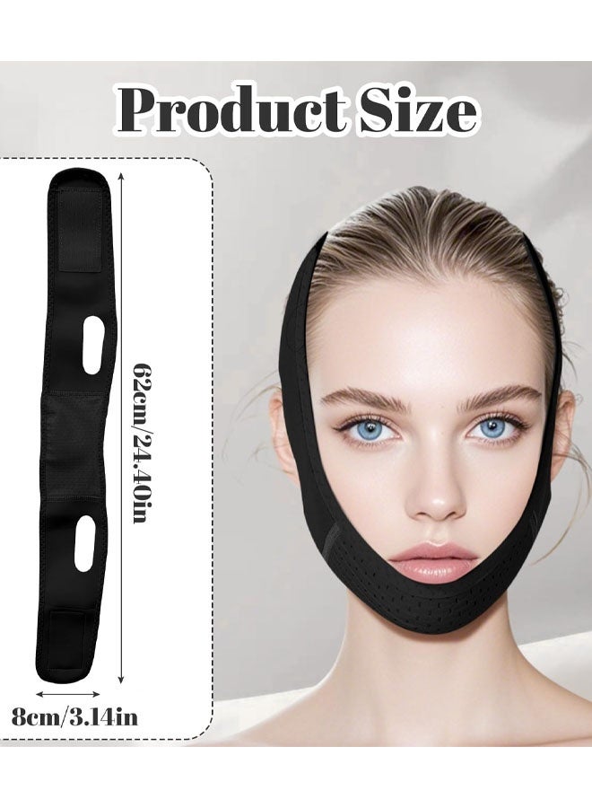 Reusable V Line Lifting Mask with Chin Strap, V Shaped Face Mask For Sagging, Jaw Exerciser - Image 2