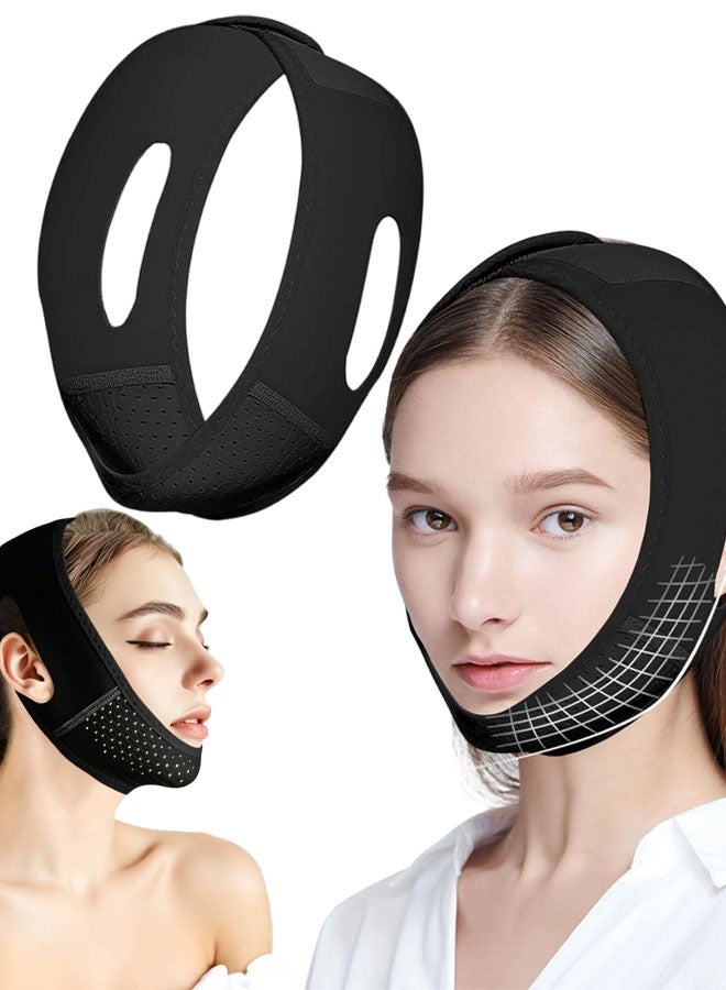 Reusable V Line Lifting Mask with Chin Strap, V Shaped Face Mask For Sagging, Jaw Exerciser - Image 1