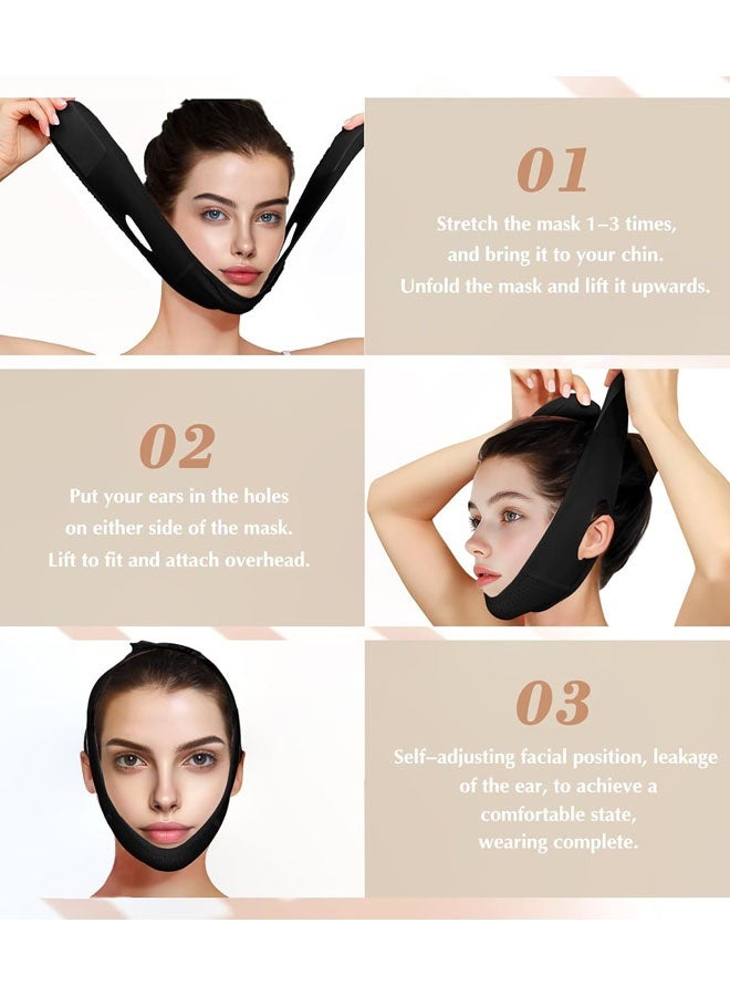 Reusable V Line Lifting Mask with Chin Strap, V Shaped Face Mask For Sagging, Jaw Exerciser - Image 5