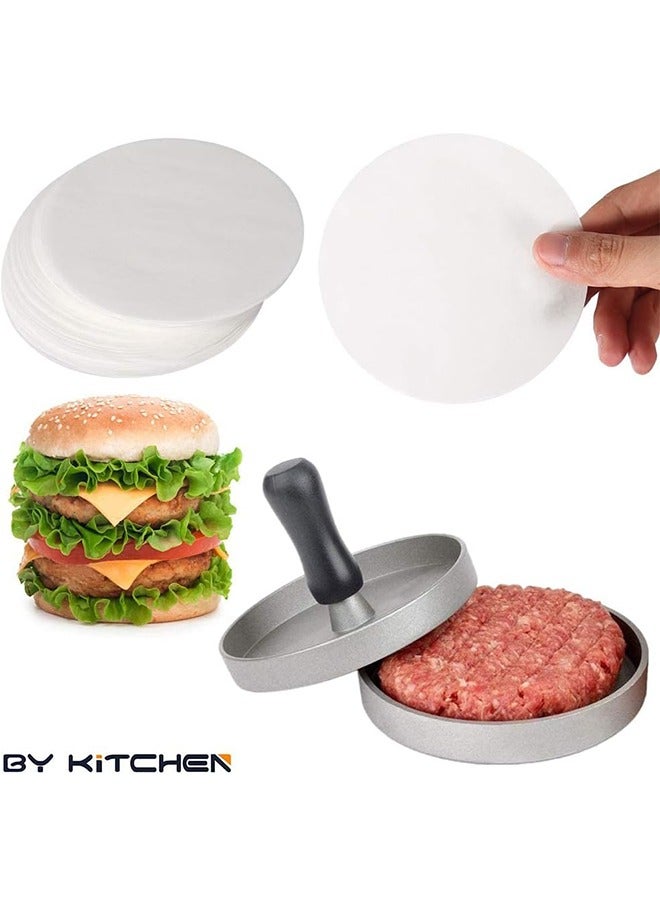 Ant 100 Piece Double Sided Burger Rounds Patty Paper 4.3 Inch Burger Patty Paper Sheet for Separating Burger Patty Cookies and More - Image 3