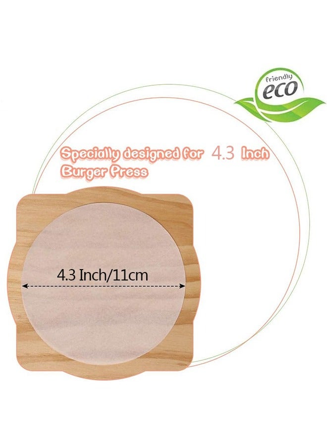 Ant 100 Piece Double Sided Burger Rounds Patty Paper 4.3 Inch Burger Patty Paper Sheet for Separating Burger Patty Cookies and More - Image 2