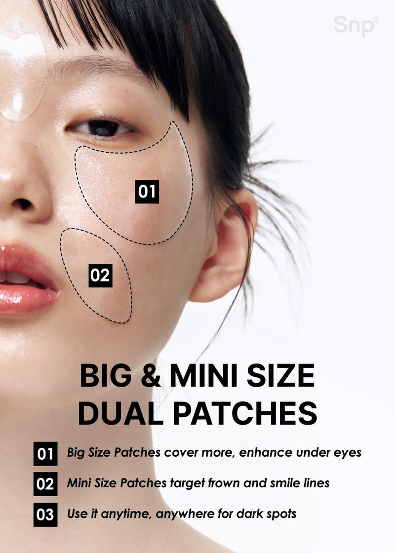 SNP 99% Glutathione + Niacinamide B3 Eye Patch | Nourishing Under Eye Patches for Blemishes and Dark Spots | Under Masks for Puffy Eyes and Dark Circles | Korean Skincare | 60 Patches - Image 5
