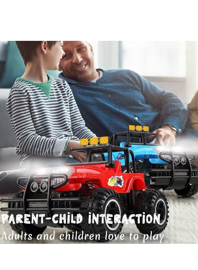 راكاي Remote Control Jeep Toys - Kids RC Off Road Toy Car, Suitable for Boys and Girls 2.4GHz Remote Control All Terrain Adventure SUV Truck with LED Lights, Jeep Toys for Kids - Image 4