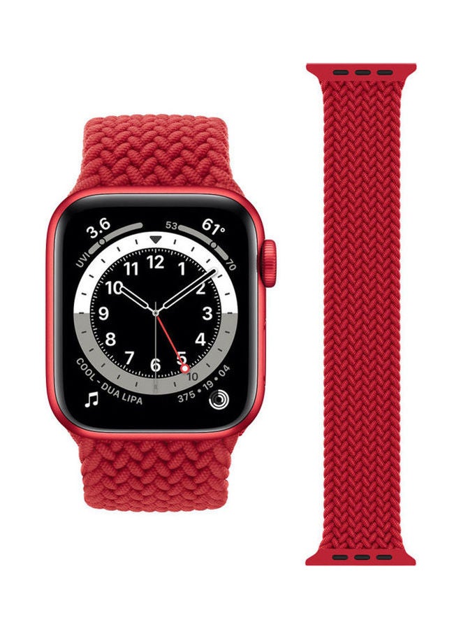 HuHa Replacement Strap Watchband For Apple Watch Series 7 45mm / 6 / SE / 5 / 4 44mm / 3 / 2 / 1 42mm Red - Image 1