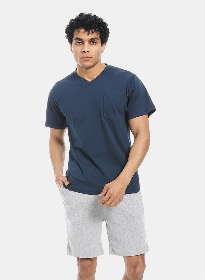 Red Circle v neck pajama with short  - Image 1
