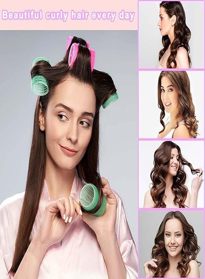 FICTIOUS Hair Rollers Set with Free Cosmetic Bag - Heatless Hair Curlers for Medium Hair Long Hair, Volume Hair - Set of 18PCS, Hair Rollers with Clips, Comb, Best Rollers Hair Curler - Multi Color - Image 5