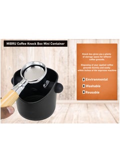 MIBRU Coffee Knock Box Mini Container Barista Style Grind Dump Bin Waste ABS Shock Absorbent Detachable and Anti slip Base  - Image 2