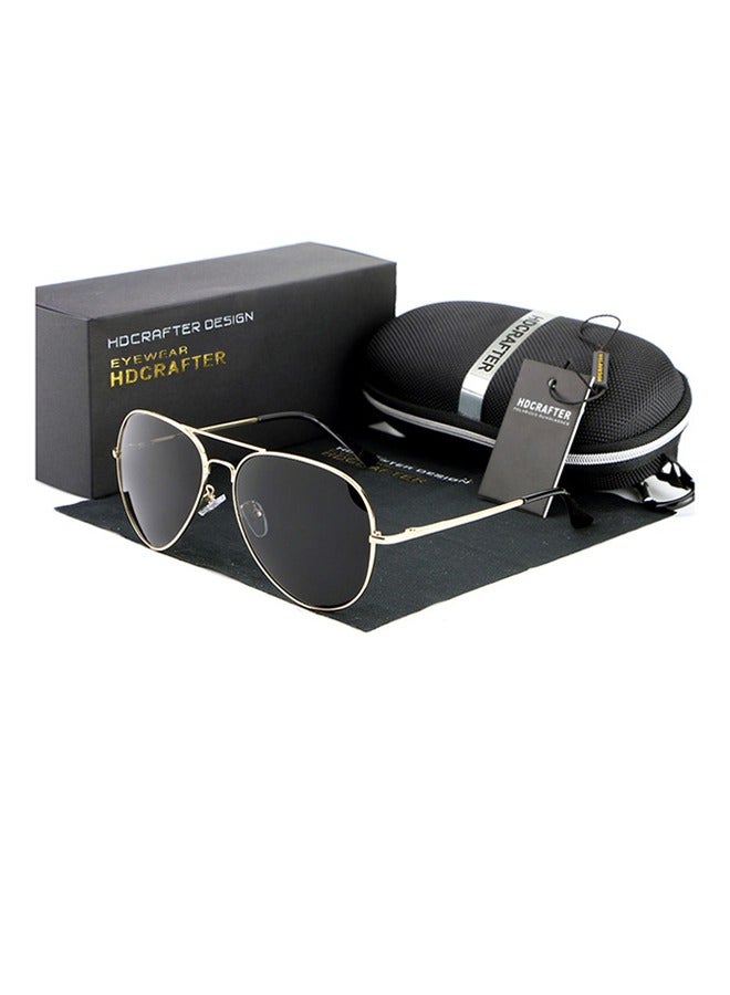 Full Rim Polarized UV400 Aviator Frame Sunglasses - Lens Size: 61 mm