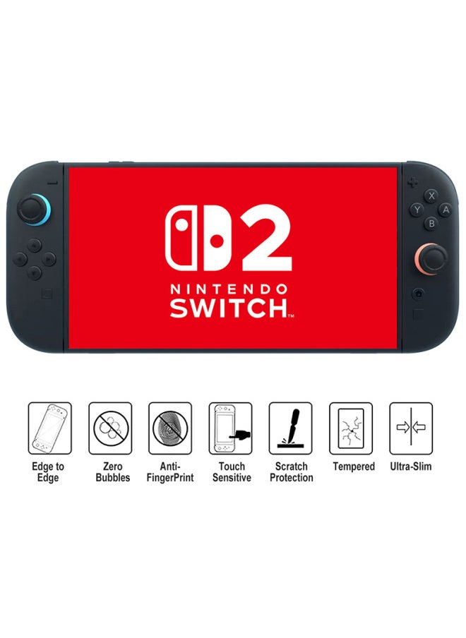 Generic For Nintendo Game HD Tempered Film Nintendo Switch2 Arc Edge Screen Glass Protector-Color:1 Piece Set (including Alcohol Pack, Dust Removal Sticker)  - Image 5