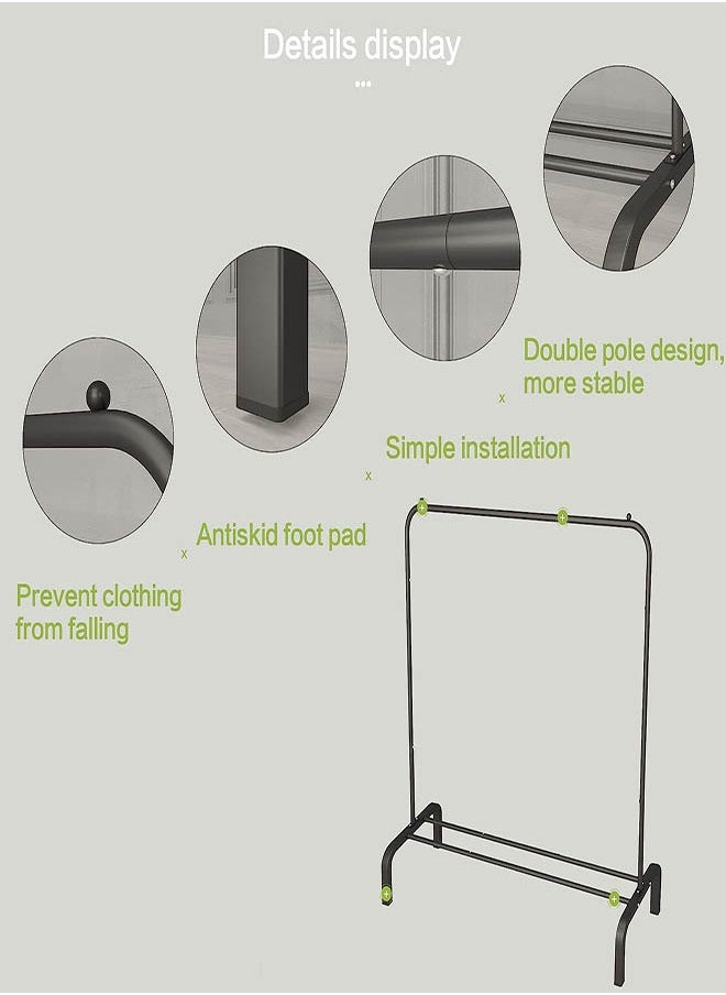 FUN MOMENT - Clothes hanger and large storage capacity organizer (black) - Image 1