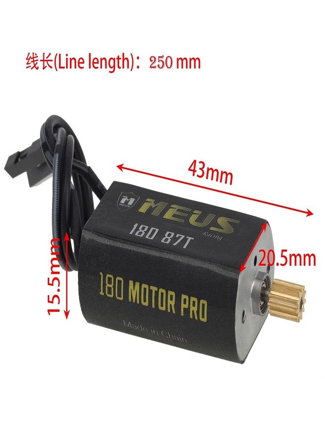 MEUS RACING محرك MEUS RACING TRX4M 87T 180 Pro Brushed Motor مع ترس نحاسي لسيارات TRX4M Defender/Bronco/K10/F150 1/18 RC Crawler Upgrades Toy Vehicles and Accessories (87T) - Image 5