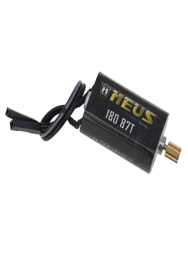 MEUS RACING محرك MEUS RACING TRX4M 87T 180 Pro Brushed Motor مع ترس نحاسي لسيارات TRX4M Defender/Bronco/K10/F150 1/18 RC Crawler Upgrades Toy Vehicles and Accessories (87T) - Image 1