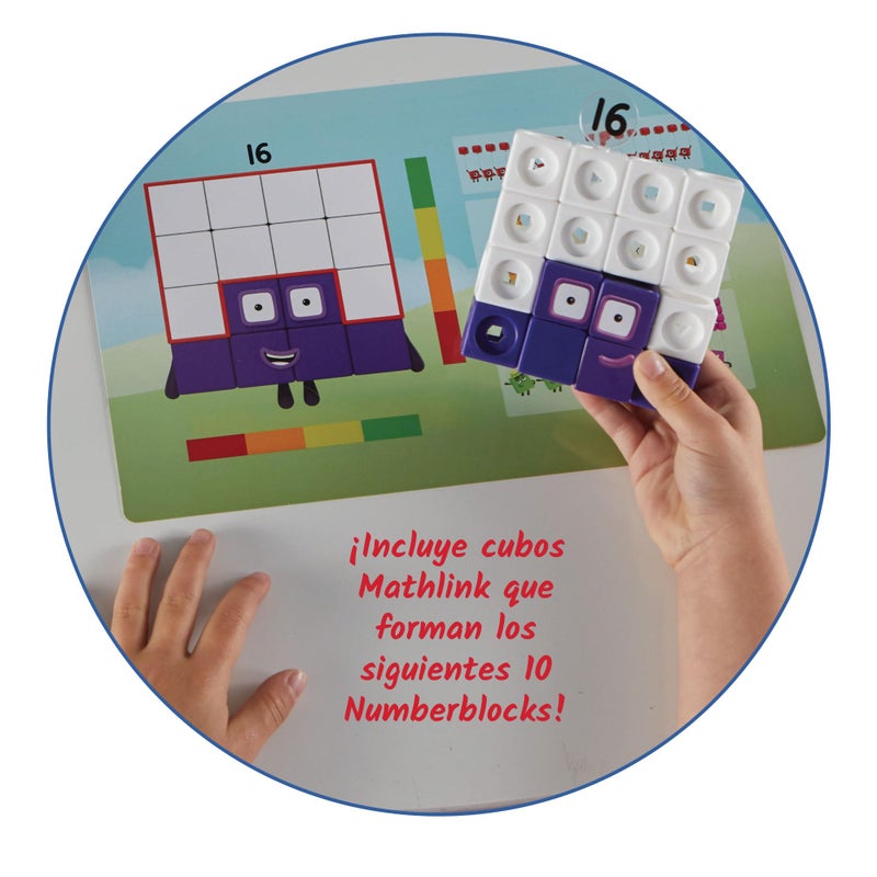 hand2mind hand2mind Numberblocks MathLink Cubes 11-20 Activity Set, 30 Numberblocks Activities Linked to TV Episodes, 155 NumberBlocks MathLink Cubes, Numberblocks Toys, Math Cubes, Homeschool Supplies  - Image 2