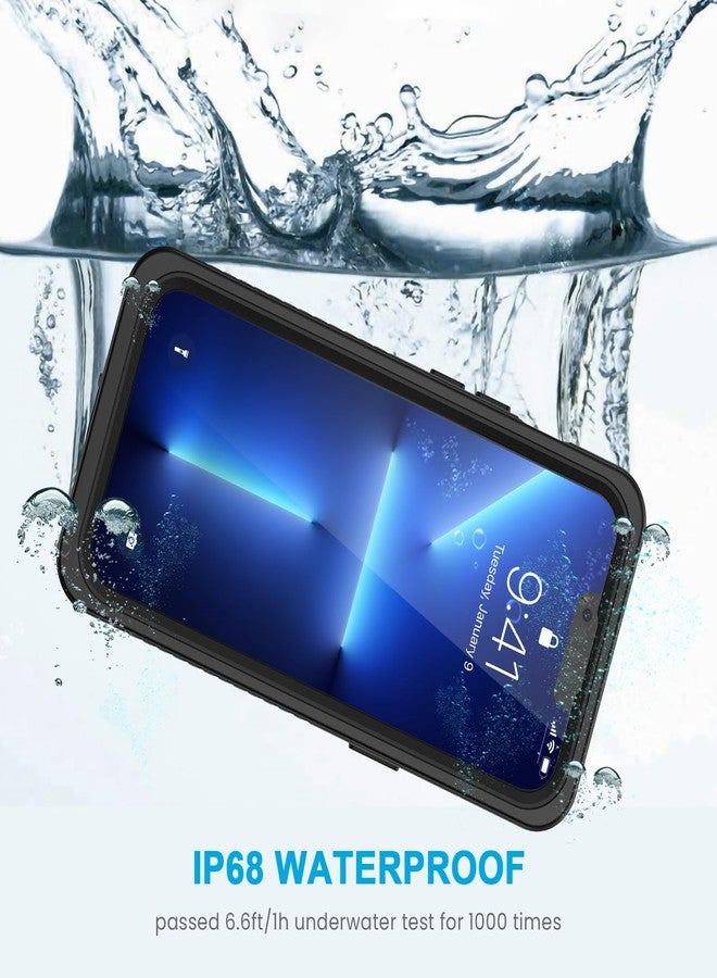 جراب Lanhiem المغناطيسي لهاتف iPhone 13 Pro Max، غطاء مقاوم للماء والغبار [واقي شاشة مدمج] [متوافق مع MagSafe]، جراب هاتف متين لكامل الجسم لهاتف iPhone 13 Pro Max - 6.7 بوصة (أسود) - Image 2