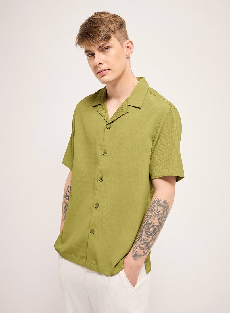 THE BEAR HOUSE Shirt for Men | Slim Fit, Short Sleeve, Casual or Formal Button-Down | Soft, Breathable Fabric for Work, Everyday, & All-Season Wear in Stylish  - Image 1