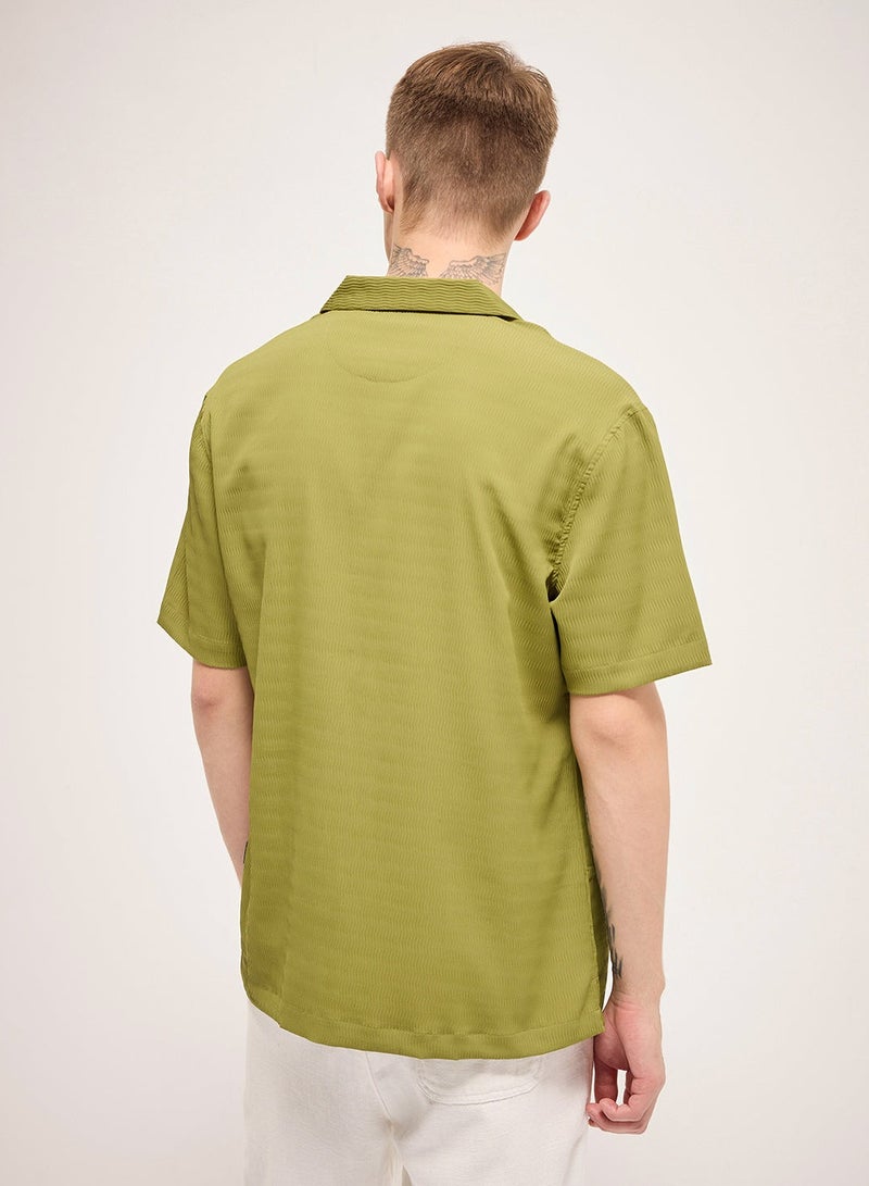 THE BEAR HOUSE Shirt for Men | Slim Fit, Short Sleeve, Casual or Formal Button-Down | Soft, Breathable Fabric for Work, Everyday, & All-Season Wear in Stylish  - Image 2