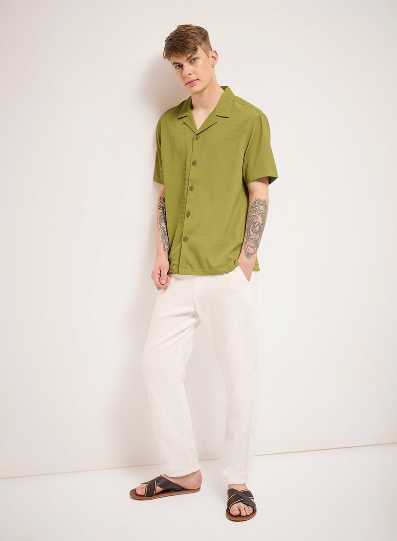 THE BEAR HOUSE Shirt for Men | Slim Fit, Short Sleeve, Casual or Formal Button-Down | Soft, Breathable Fabric for Work, Everyday, & All-Season Wear in Stylish  - Image 4