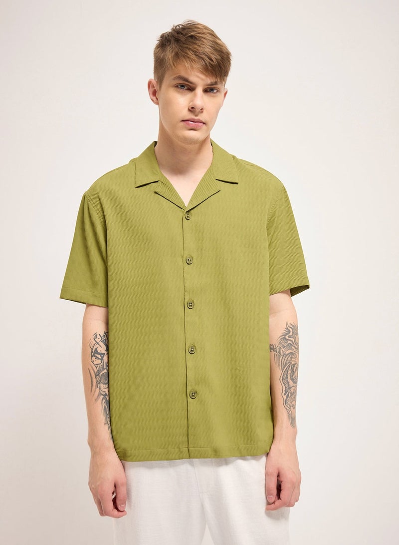 THE BEAR HOUSE Shirt for Men | Slim Fit, Short Sleeve, Casual or Formal Button-Down | Soft, Breathable Fabric for Work, Everyday, & All-Season Wear in Stylish  - Image 5