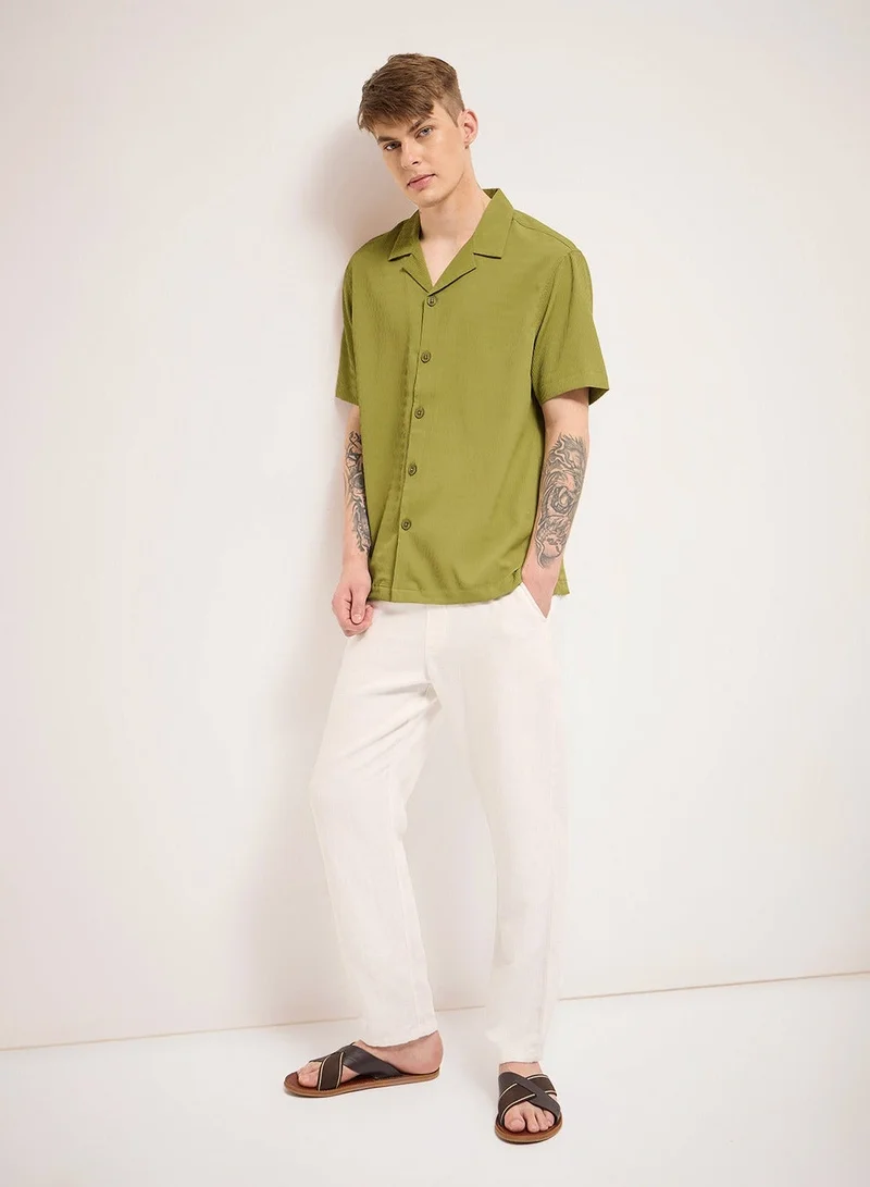 The Bear House  Shirt for Men | Slim Fit, Short Sleeve, Casual or Formal Button-Down | Soft, Breathable Fabric for Work, Everyday, & All-Season Wear in Stylish for Men | Best Price UAE