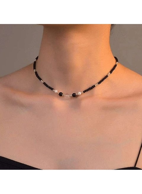 SHEIN Faux Pearl Decor Beaded Necklace