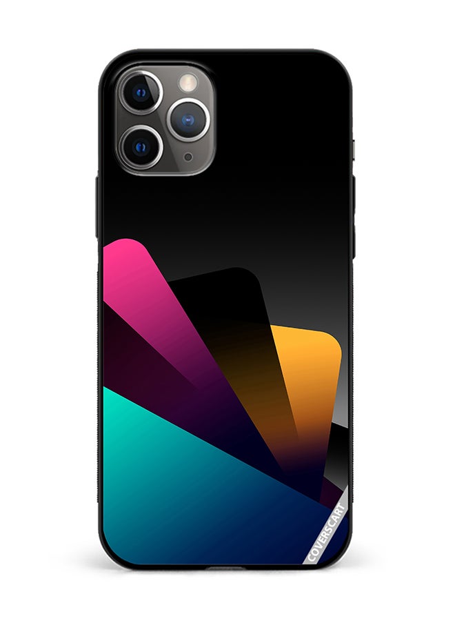 Protective Case Cover For Apple iPhone 11 Pro Max Colourful Layers Design Multicolour