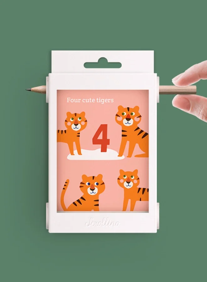 Scrollino Yellow Animal Counting Art Set