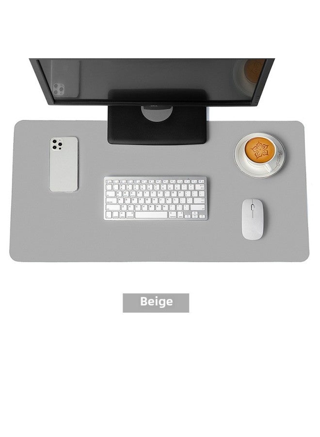 Extra Large Computer Desk Mat Waterproof Leather Mouse Pad Logo Customizable Dining Table Placemat Digital Pattern-Color:Custom Size-Pattern:Single-sided Beige  - Image 1