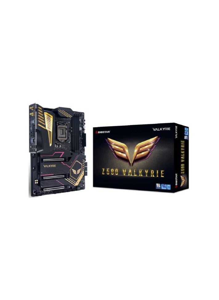 Biostar - Biostar Z590 Valkyrie DDR4 ATX Motherboard, Intel Z590 Chipset, 10/11th Gen LGA1200, Supports WiFi 6, 2.5 GbE LAN, PCI-Express 4.0, SATA3, 3x M.2, 2.5GbE, USB 3.2 Gen2 | Z590 Valkyrie Ver. 5.0 - Image 1