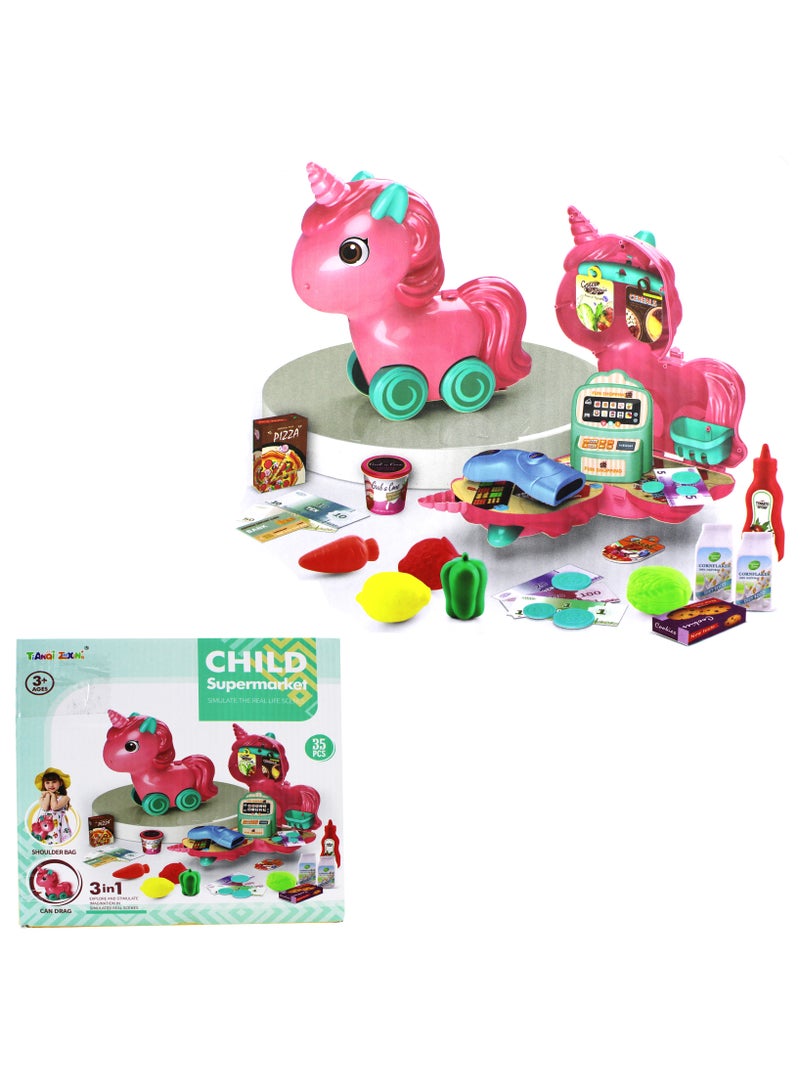 مجموعة ألعاب حيوان يونيكورن الساحرة للفتيات - مغامرة وقت اللعب السحرية - Image 4