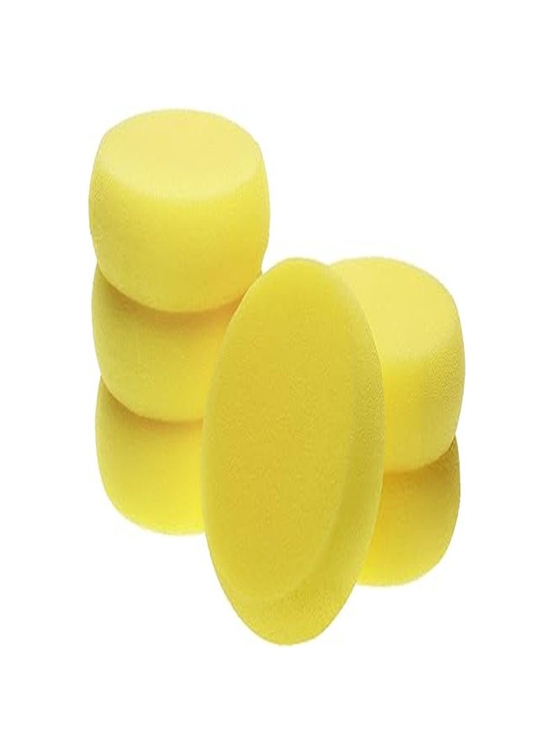 Smart 2 PCS Round Sponges 3 inch Yellow Painting Sponges Synthetic Artist Sponges Watercolors Sponges for Art & Craft Pottery Clay Cleaning Ceramics Wall (Round Painting Sponges)  - Image 1