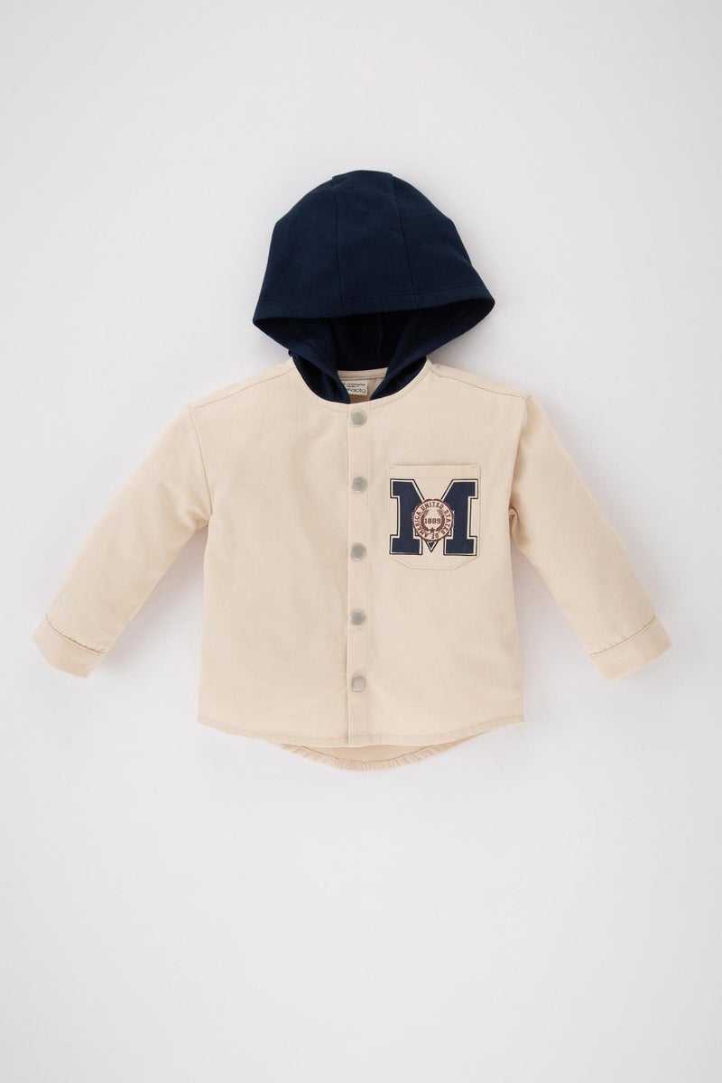 DeFacto Baby Boy Hooded Twill Long Sleeve Shirt  - Image 5
