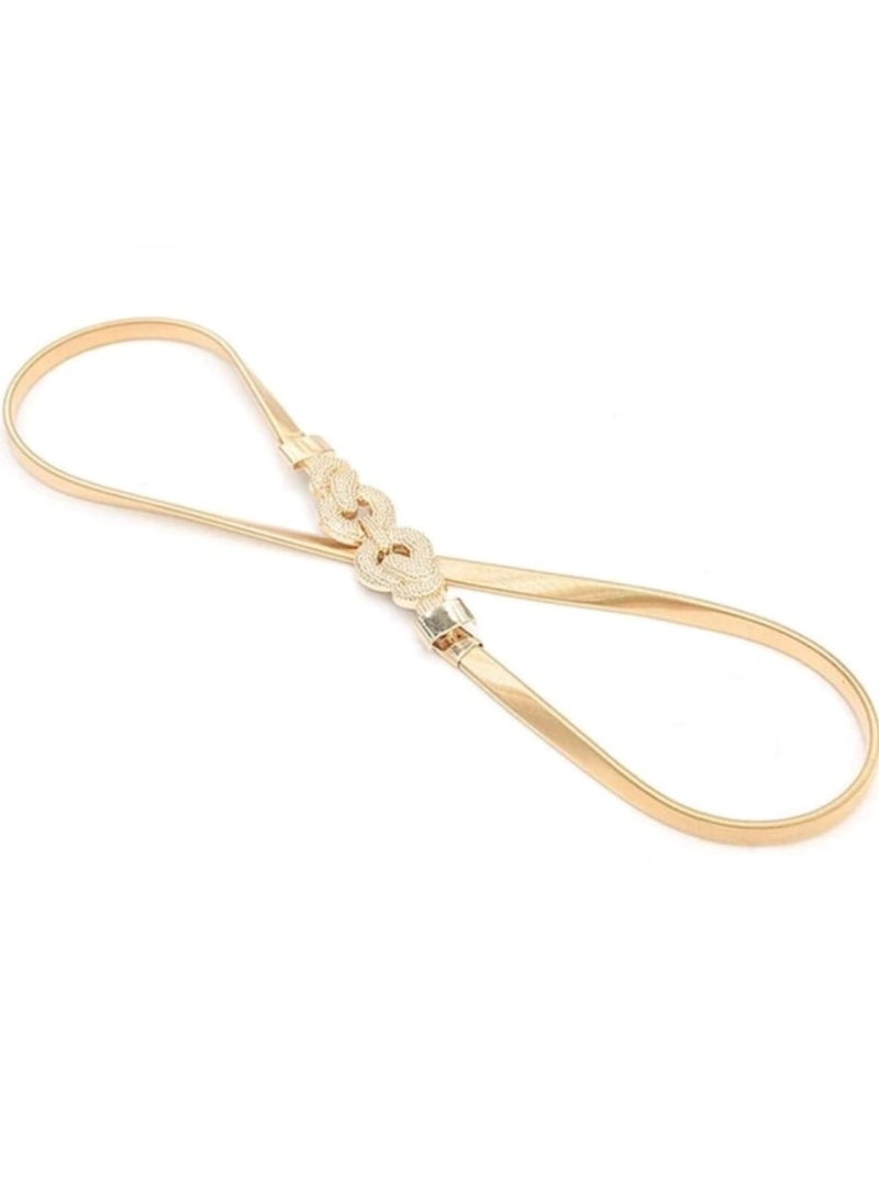 Shein Party 1pc Elastic Metal Chain SHEIN  Belt For Women, Decorative & Versatile For Dress  - Image 3