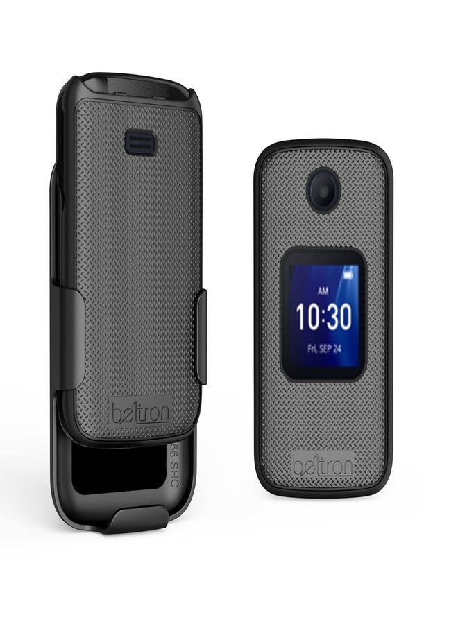 جراب BELTRON مع مشبك لهاتف Go Flip 4 / TCL FLIP Pro (4056W، 4056L، 4056Z، 4056V) أسود - Image 2