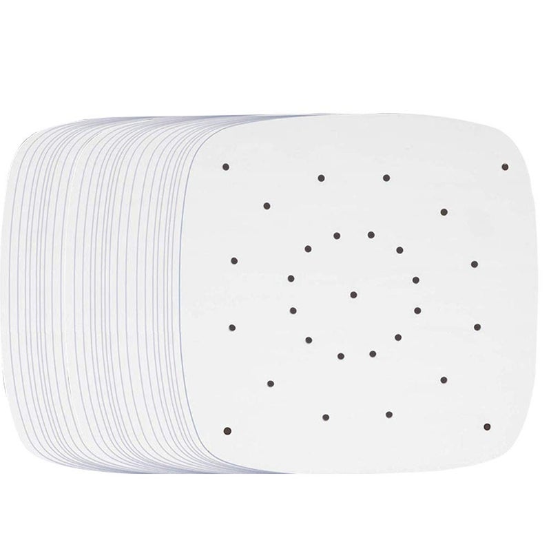Air Fryer Parchment Paper 200pcs 85 Inch Perforated Unbleached Square Air Fryer LinersSteaming Parchment Liner Parchment Paper for Air Fryer No Burn Easy Cleanup
