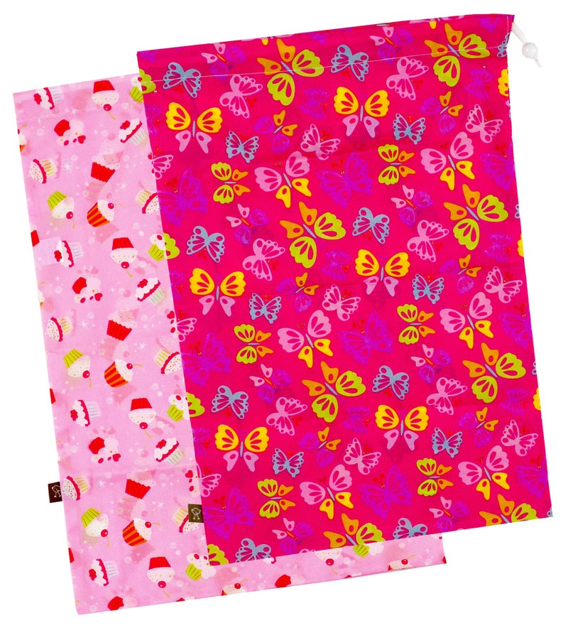 Kushies On The Go 2Pack Wet Bag Large Girl Prints