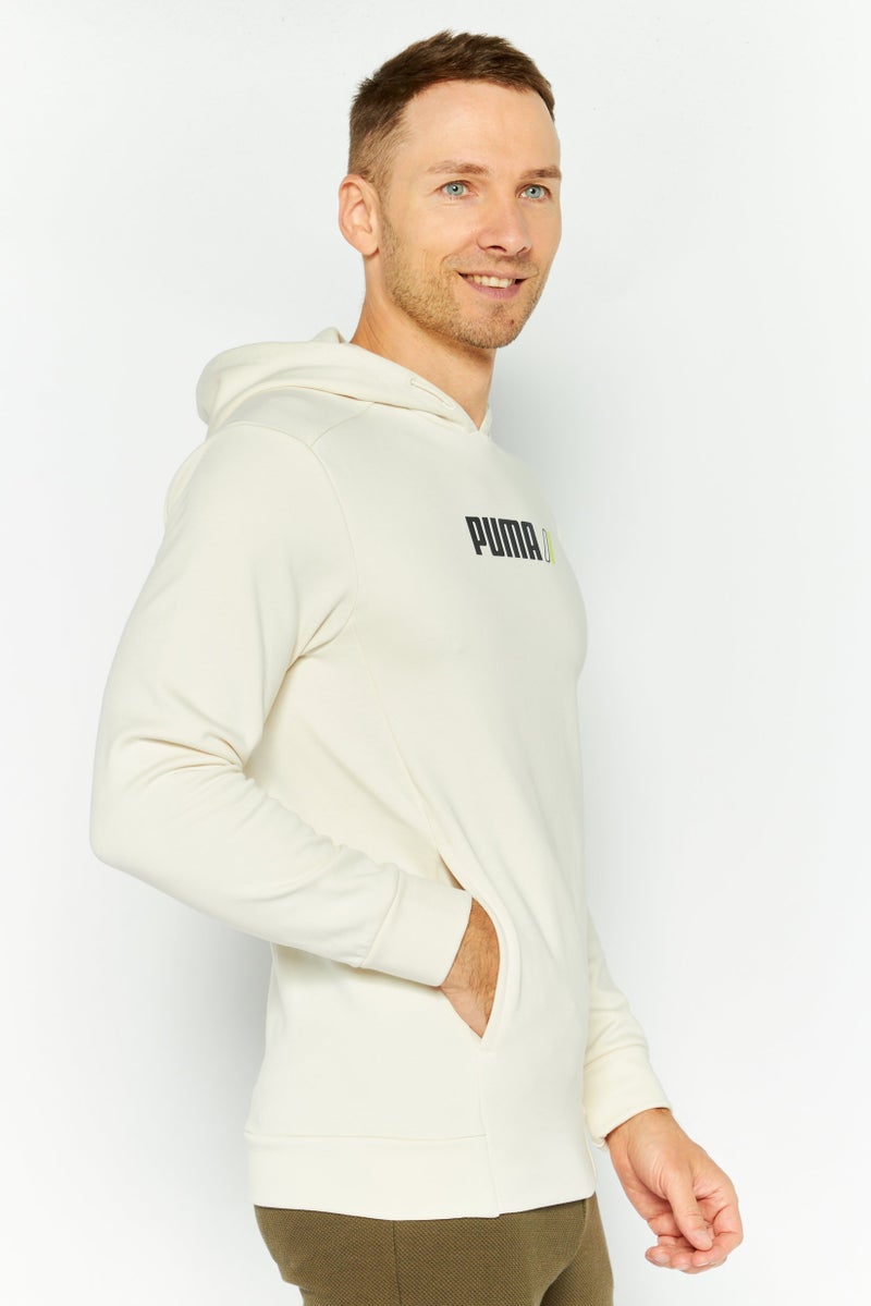 PUMA Men Sportswear Fit Brand Logo Training Hoodie, Off White - Image 3