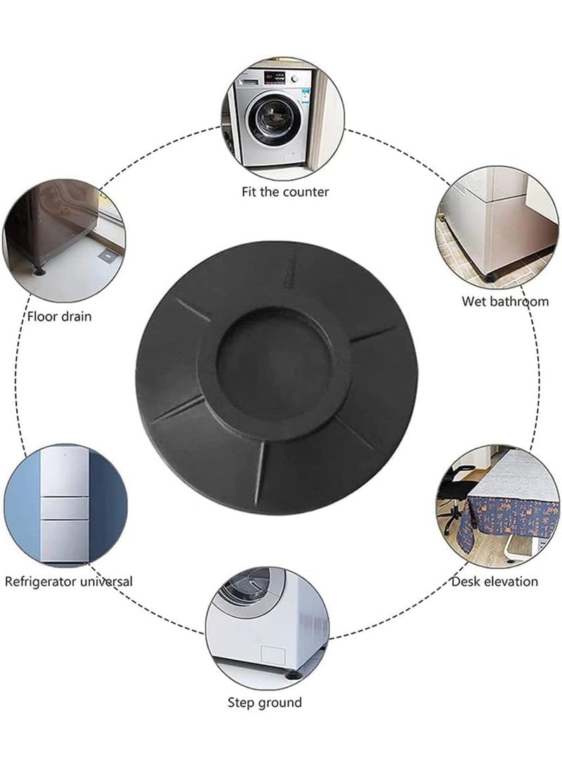 Barakah وسادات اهتزاز غسالة، أرجل مطاطية مضادة للاهتزاز غير قابلة للانزلاق، حصائر ممتصة للصدمات للطاولات، أرجل الكراسي، الأرائك، الثلاجات والمجففات، تمنع الضوضاء والانزلاق، 4 قطع - Image 5
