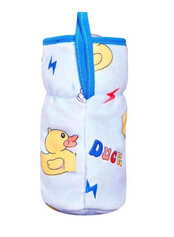 Lappu Soft Plush Stretchable Baby Feeding Bottle Cover Tote Bag Carrier Set of 2 (Wide Neck 240-330ml/8-11oz- Multicolor) - Image 5