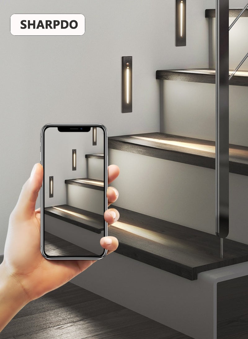 Sharpdo Wall Embedded LED Smart Sensor Light IP65 Waterproof Motion Sensor Lamp For Bedroom Living Room Corridor Night Light Matte Black - Image 1