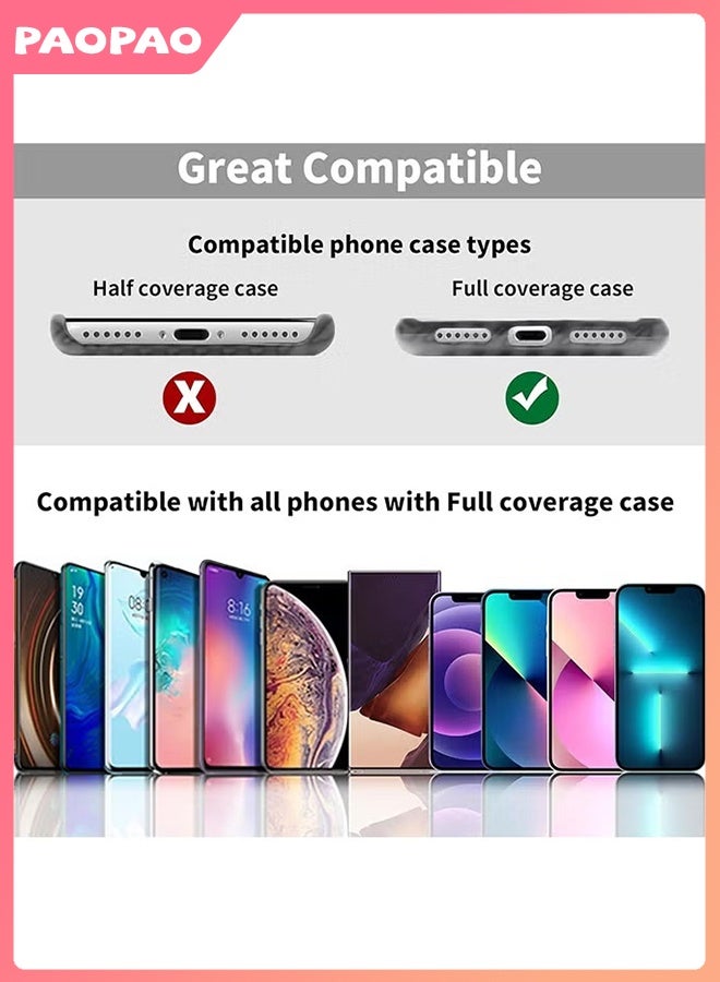 Pao pao Phone Tether Tab for iPhone, Cell Phone Lanyard Patch, Phone Strap Replacement Part for All Full Phone Cases (Black) - Image 4