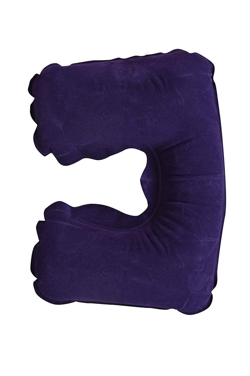 POPLEY 3 in 1 Combo Travel Kit Neck Rest Support Headrest Soft Air Cushion Neck Pillow Eye Shade Mask Ear Plugs for Men and Women Multicolour - Image 2