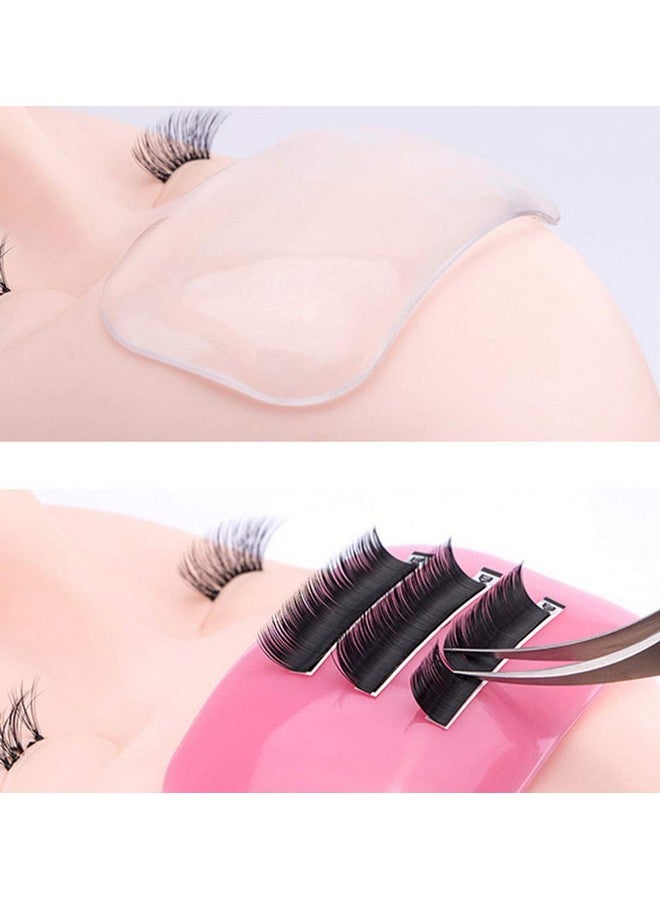JCSMARTEC 4Pcs Silicone Eye Lashes Extender Pallet Reuseable New Eyelash Extension Pads Mat Holder Stand (4.3 X 2.2 Inch) - Image 4