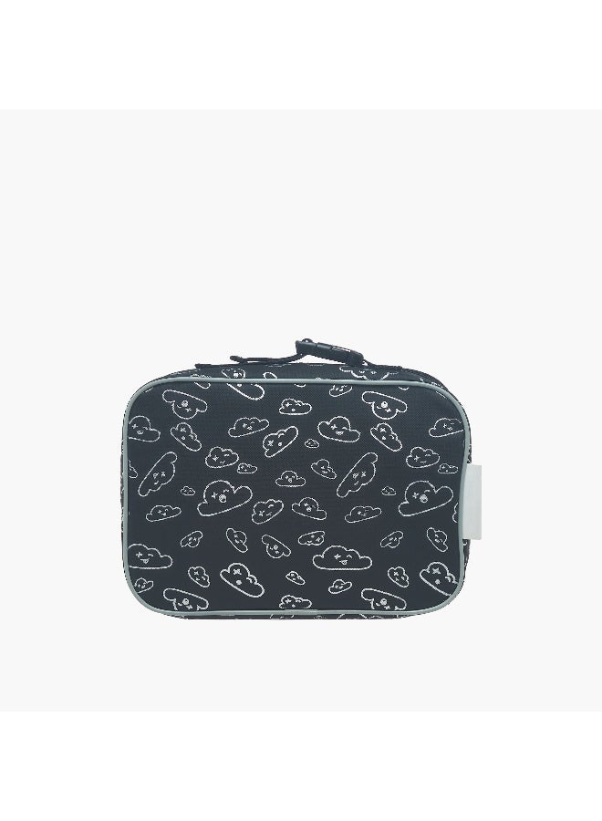 light_and_nine Lunch Bag-With Jibbitz-1 Cmprt With Zipper Closure- (Eva) Black \ 26X18X8 - Image 3