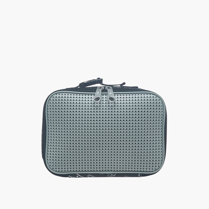 light_and_nine Lunch Bag-With Jibbitz-1 Cmprt With Zipper Closure- (Eva) Black \ 26X18X8 - Image 1