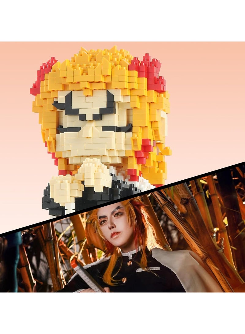 general Anime Devil Killer Brick Rengoku Kyoujurou Figure Puzzle Set Children's Miniature Building Blocks Toys - Image 2