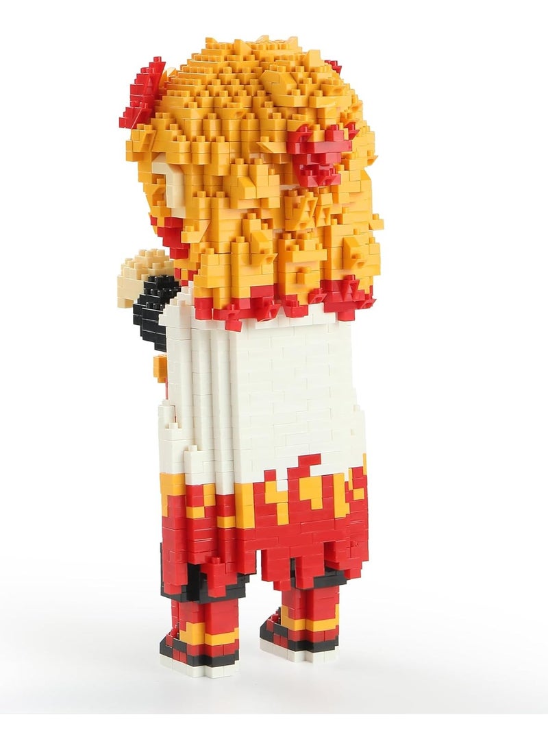 general Anime Devil Killer Brick Rengoku Kyoujurou Figure Puzzle Set Children's Miniature Building Blocks Toys - Image 5