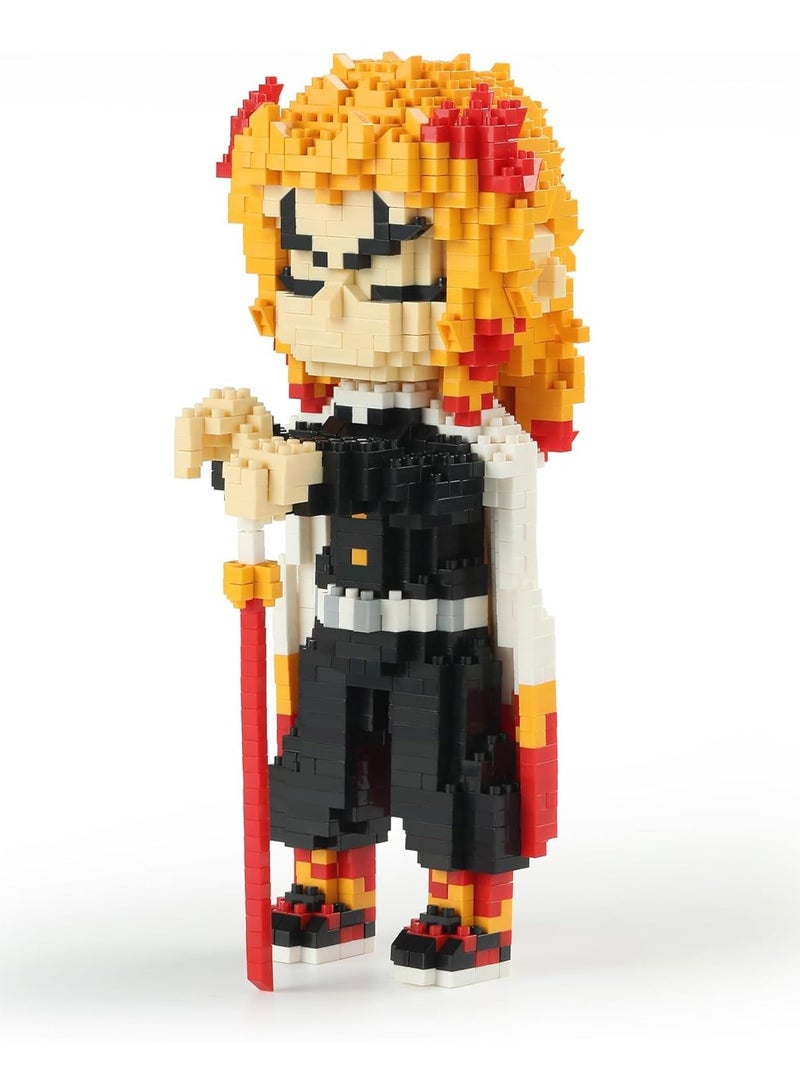 general Anime Devil Killer Brick Rengoku Kyoujurou Figure Puzzle Set Children's Miniature Building Blocks Toys - Image 1