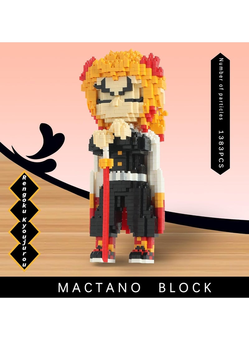general Anime Devil Killer Brick Rengoku Kyoujurou Figure Puzzle Set Children's Miniature Building Blocks Toys - Image 3