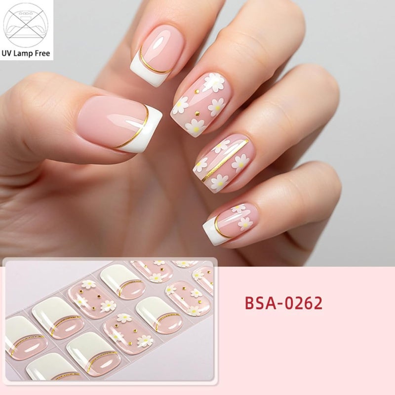 2 Quick-Dry Self-Adhesive Art Strips Design Bendable Gel for Busy Women & Travel Trends Quickly Dry Nails Art Stickers ABS - Image 5